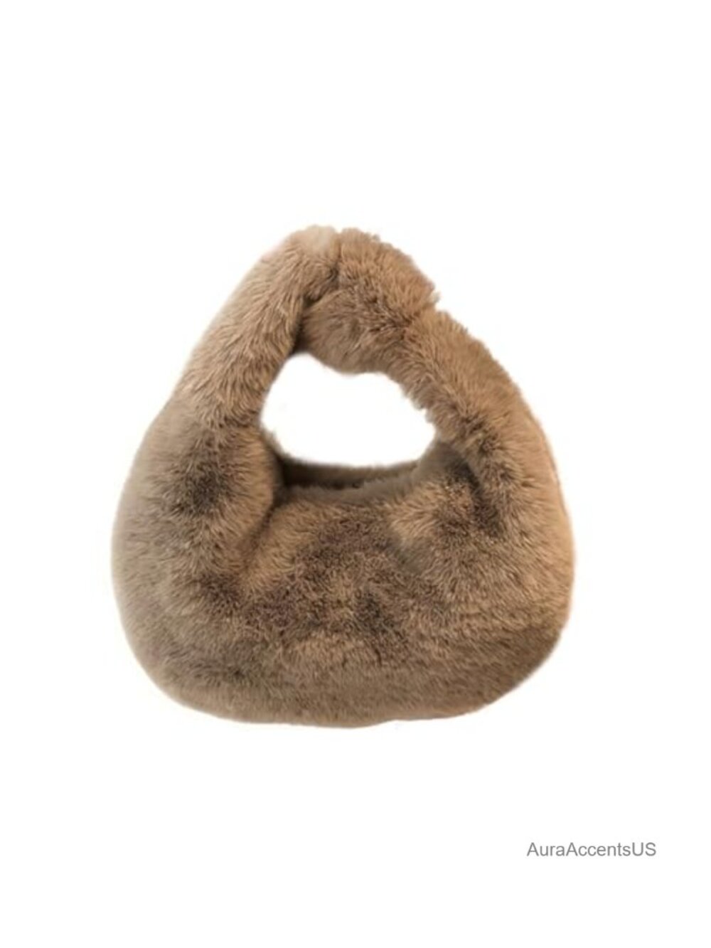Faux Fur Fluffy Tote Bag Plush Wristlet Handbag Cute Purse Fall Winter